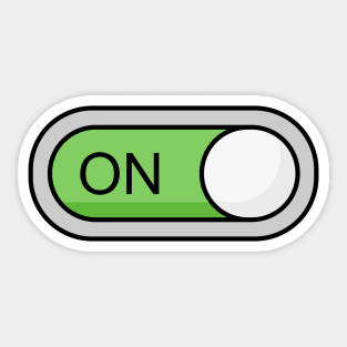 On Toggle Button Sticker